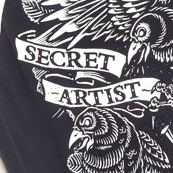Secret Artist Collective 3/4 Sleeve T-Shirt Size S - Picture 3 of 8